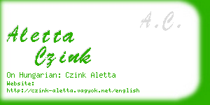 aletta czink business card